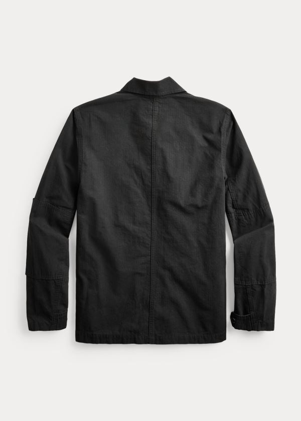 Chaquetas Ralph Lauren Hombre Negros - Cotton Ripstop Field - WJUAD8251